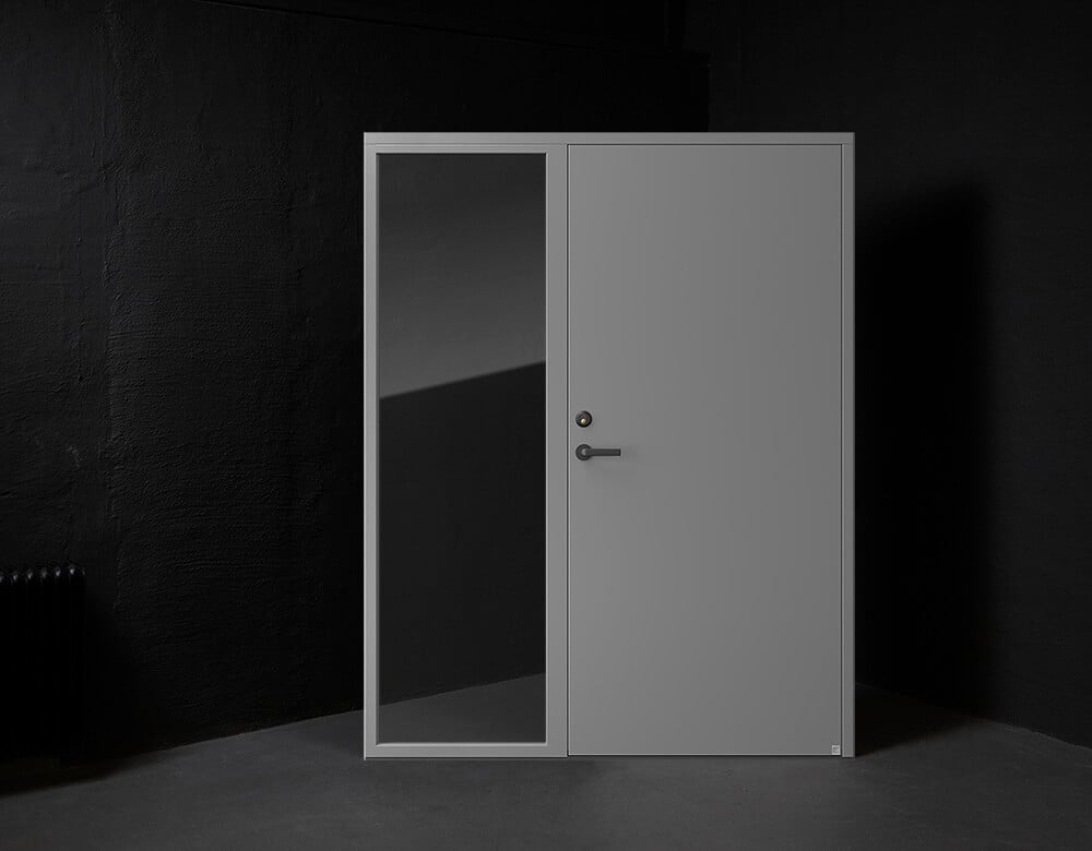 Door frame with integrated side light